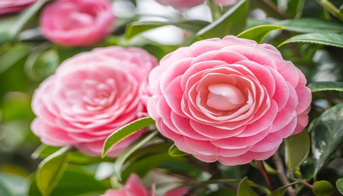Pink camellia flower means I miss you